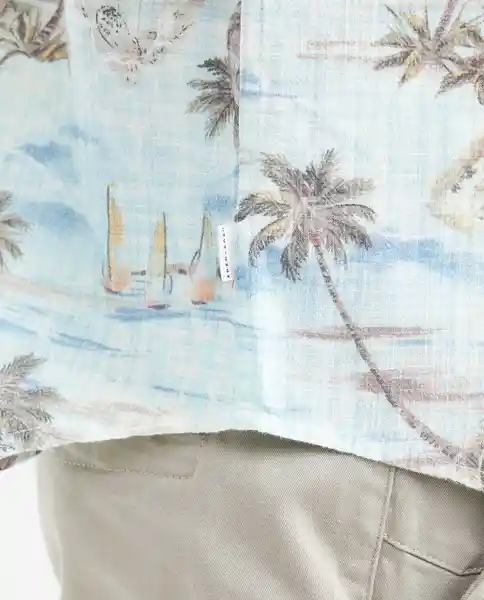 Camiseta Palm Trees Azul Ilusión Claro T. M Chevignon
