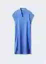 Vestido Cristal-A Azul Talla M Mujer Mango