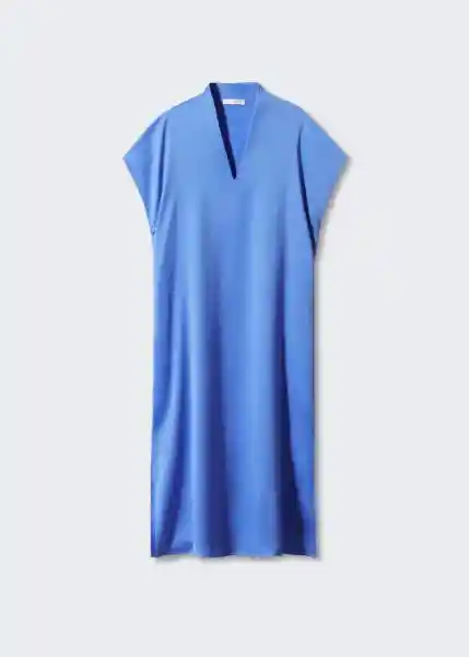 Vestido Cristal-A Azul Talla M Mujer Mango