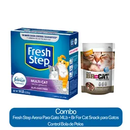 Combo Fresh Step Multi-Cat Extra + Br For Cat Snack Control