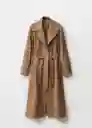Abrigo Trench West Camel Talla M Mujer Mango
