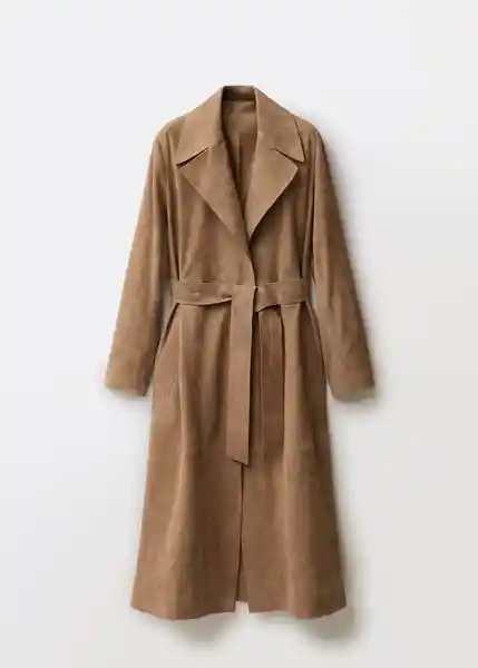 Abrigo Trench West Camel Talla M Mujer Mango
