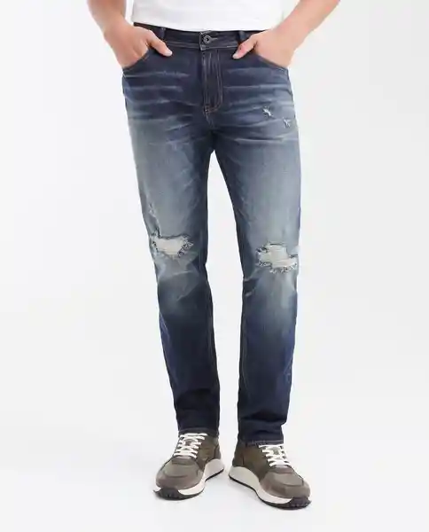 Jean Morrison Masculino Azul Dark Talla 32/32 Chevignon