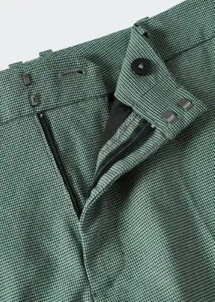 Pantalón Borecuad Verde Talla 34 Mujer Mango