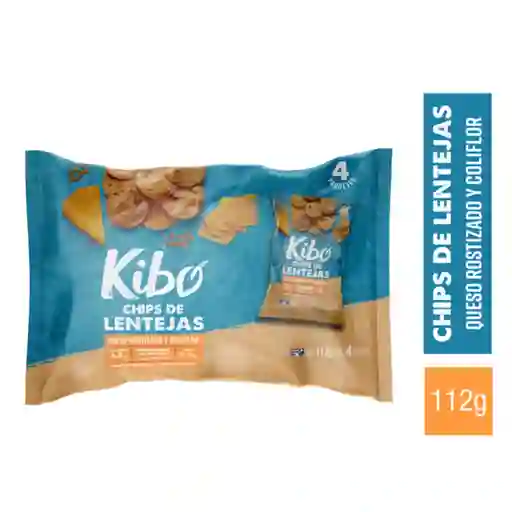 Kibo Snack Chips de Lentejas Sabor Queso Rostizado y Coliflor