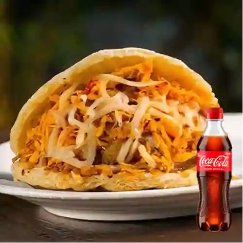Combo Arepa Mixta + Coca-Cola Sabor Original 400 ml