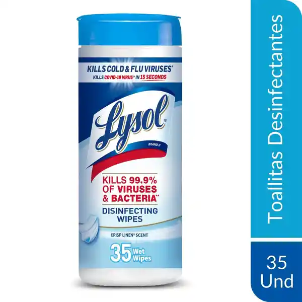 Lysol Toalla Desinfectante Crisp Linen