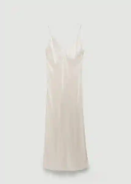 Vestido Kyoto Offwhite Talla M Mujer Mango