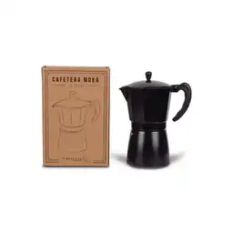 Ambiente Gourmet Cafetera Moka 12 Tazas Negra