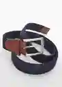Cinturón Elástico Marino Talla 91 Hombre Mango
