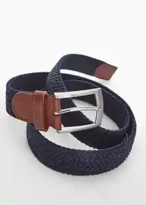 Cinturón Elástico Marino Talla 91 Hombre Mango