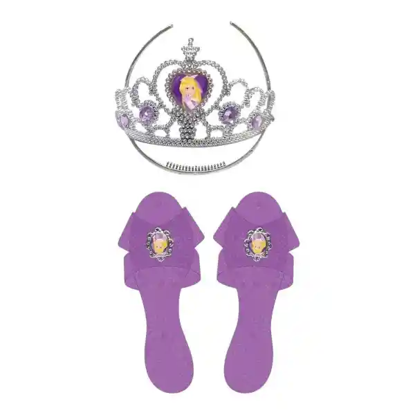 Disney Set Zapatos y Corona Rapunzel