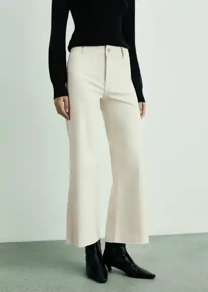 Jean Catherin Offwhite Talla 32 Mujer Mango