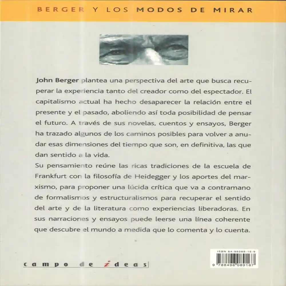 Libro John Berger Y Los Modos De Mirar