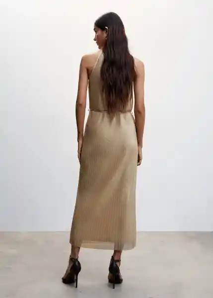 Vestido Marcos-A Oro Talla XL Mujer Mango