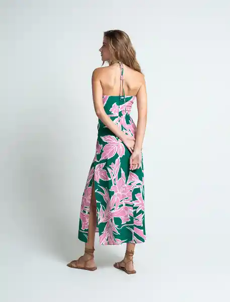 Vestido Lorei Mujer Verde Plantación Talla L - 471F302 Naf Naf