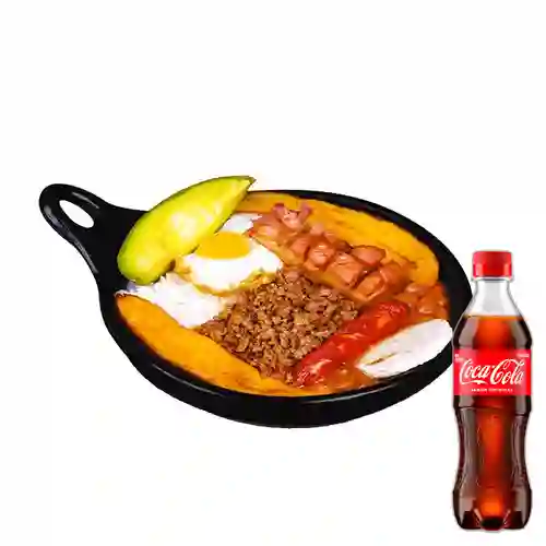 Combo Bandeja Paisa + Coca Cola Original 400 ml