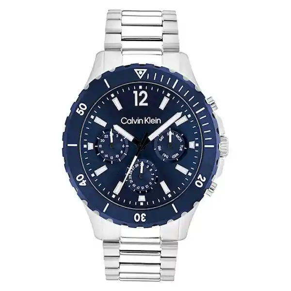 Reloj Sport Para Hombre Color Plateado 25200115 Calvin Klein