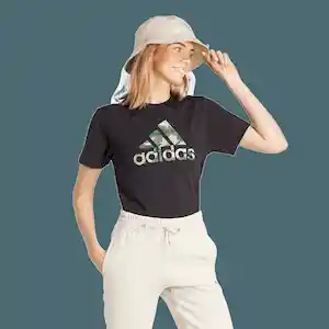 Adidas Camiseta Camo T Negro Para Mujer Talla S Ref: IW5173