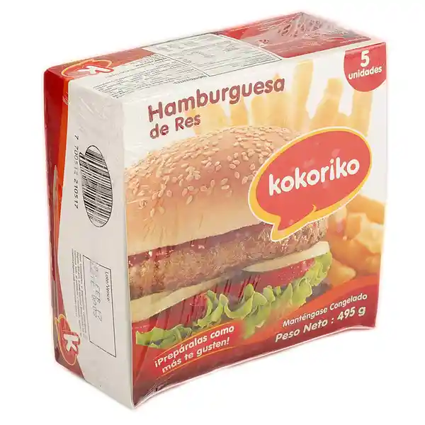 Hamburguesa de Res Caja