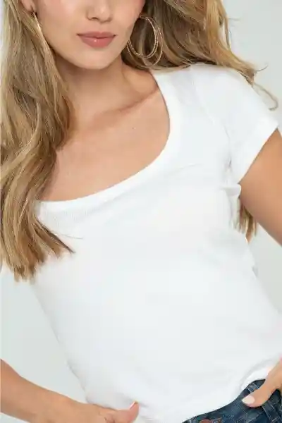 Top Rib Summer Color Blanco Crudo Talla XS Ragged