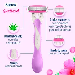 Schick Maquina de Afeitar Quattro For Women Sensitive