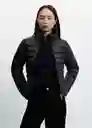 Abrigo Anorak Blandi Negro Talla 18 Mujer Mango