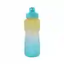Cilindro Plástico Con Asa Amarillo y Azul 2 L Miniso