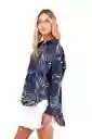 Camisa Boyfriend Haven Palmeras Azul XS Mercedes Campuzano