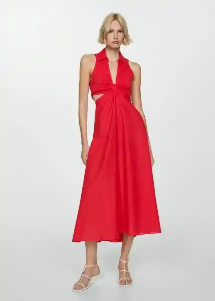 Vestido Capricor Rojo Talla Xs Mujer Mango