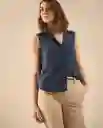 Camisa Azul Regio Ultraoscuro Talla M 411G018 Esprit