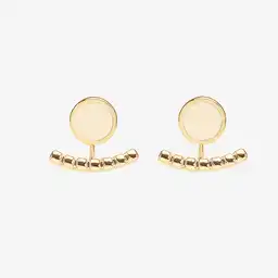 Bangle up Aretes Cométe Dorado Blanco