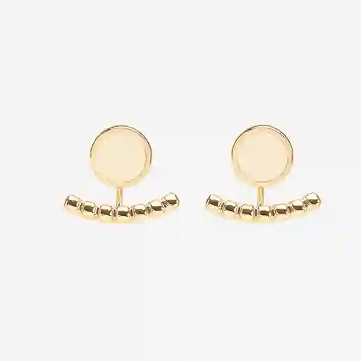 Bangle up Aretes Cométe Dorado Blanco