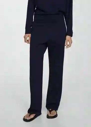 Pantalón Florida Navy Talla L Mujer Mango