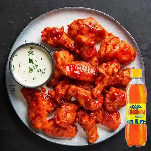 Combo Alitas Bbq + Gaseosa Colombiana 400ml