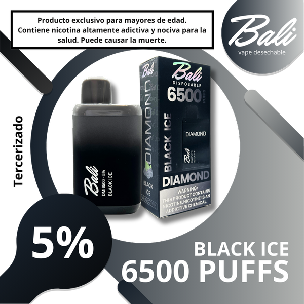 Bali Vapeador Black Ice - 6500 Puffs - 5% Nicotina - Rappi