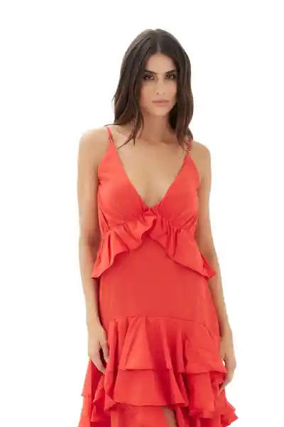 Vestido Largo Radiance Rojo Talla L Mercedes Campuzano