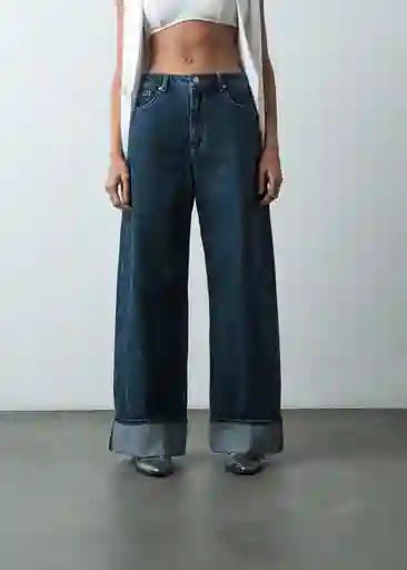 Jean Sea Mujer Azul Indigo Oscuro Talla 12 Naf Naf