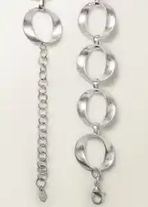 Cinturón Seli Plata Talla M Mujer Mango