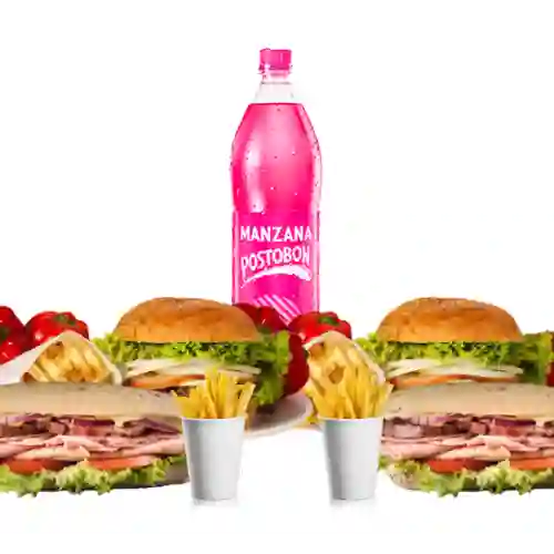 Combo Familiar Sándwich y Hamburguesa X4