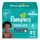 Pañales Pampers Baby-Dry Talla 4 92 Unidades