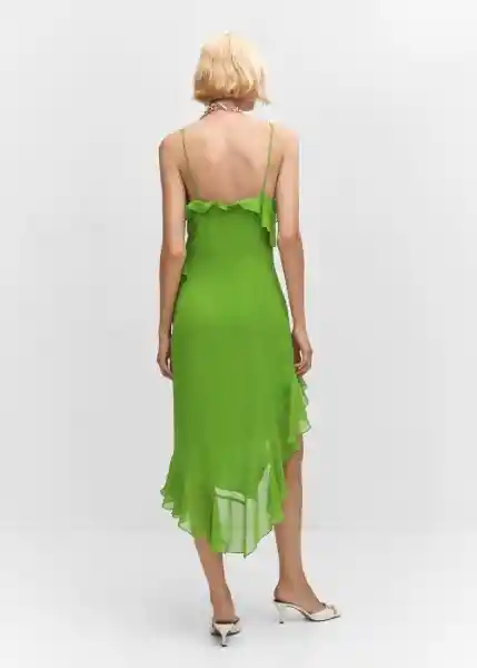 Vestido Madeira Verde Talla S Mujer Mango