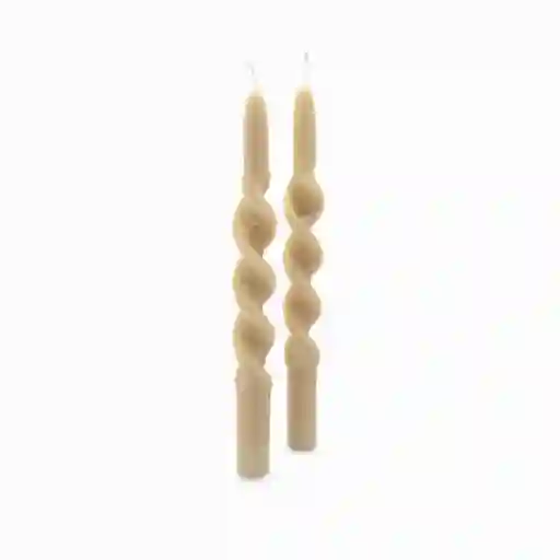 Set Velas Torcha Beige 25 cm Ambiente Gourmet