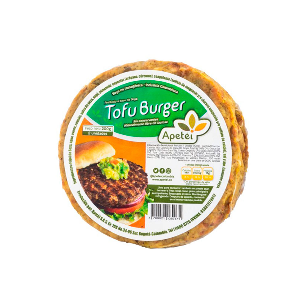 Apetei Carne de Hamburguesa Tofu Burger 200 g