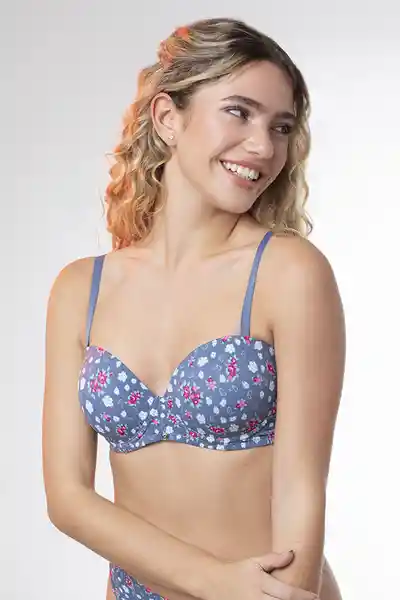 Lili Pink Pack Brasier Cobalto Print Flores T34B Ref.4518D