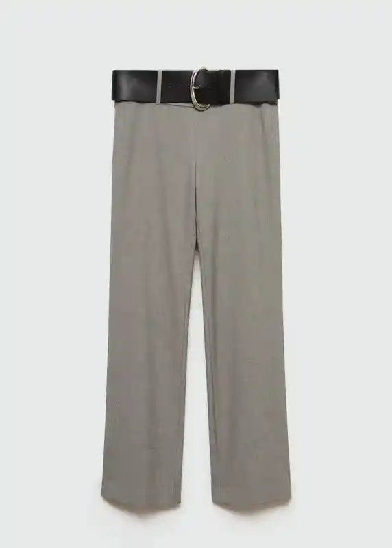 Pantalón Aria Gris Talla 42 Mujer Mango