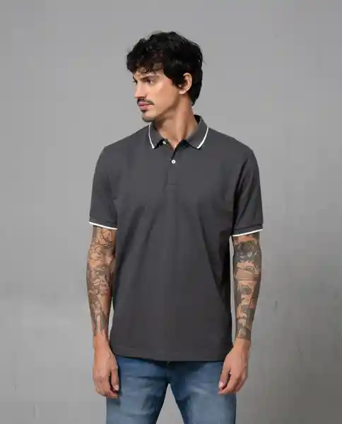 Camiseta Polo Iconica Gris Grafito Ultraoscuro T XL 34701 Rifle