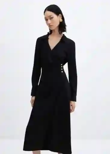 Vestido Gabriela Negro Talla S Mujer Mango