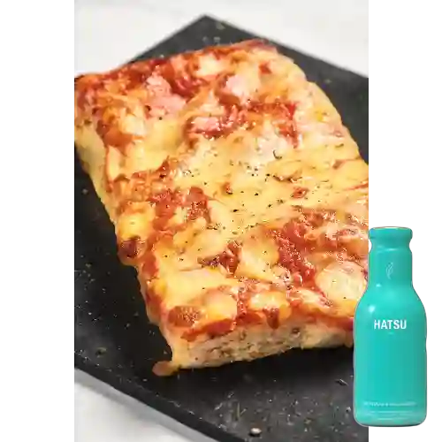 Combo Pizza en Focaccia. + Hatsu Azul 400 ml