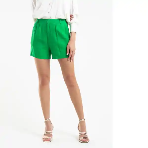 Short Felo Mujer Verde Antioquia Oscuro Talla 6 452E305 Naf Naf